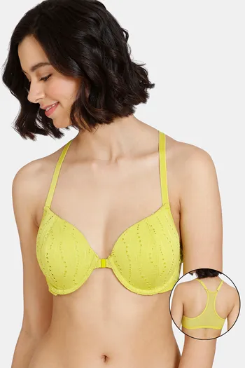 Buy Zivame Kokum Sherbet Padded Wired 3/4th Coverage T-Shirt Bra - Apple  Green at Rs.583 online