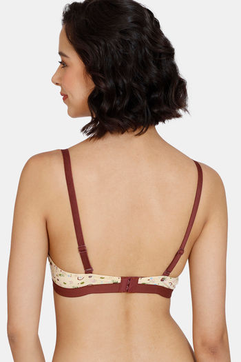 Buy Zivame Hand Drawn Push-Up Wired Medium Coverage Bra - Apricot