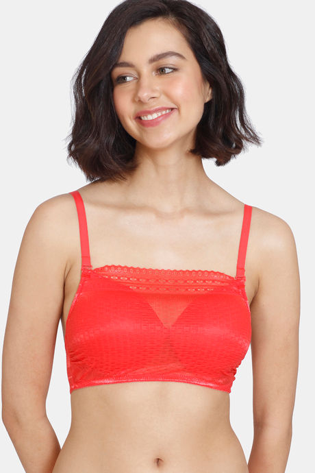 Buy Zivame Heartstopper Padded Non-Wired 3/4th Coverage Cami Bra - Hibiscus  at Rs.453 online
