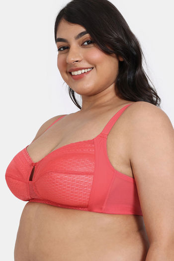 Zivame True Curv Heartstopper Double Layered Non Wired Full Coverage Super  Support Bra - Ceramic