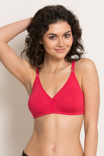 Buy Zivame Ornate Glitz Double Layered Non Wired 3/4th Coverage Bra - Wine  - D Cup Online - Lulu Hypermarket India