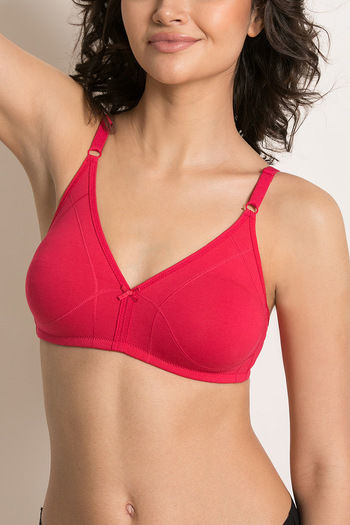 Buy Zivame Double Layered Non Wired Medium Coverage Bra-Hot Pink