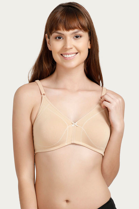 Zivame Women's Full Cup Non Padded Non Wired Bra (ZI1160-Baby