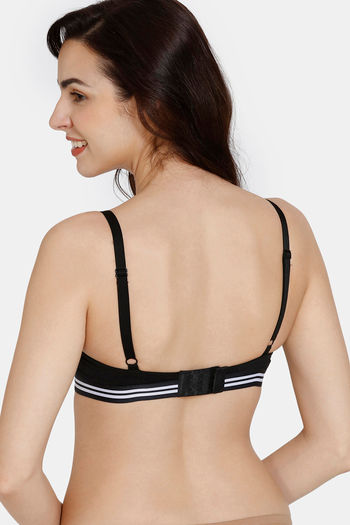 Buy Zivame Sporty Twist Padded Non Wired 3/4th Coverage T-Shirt Bra -  Anthracite at Rs.712 online