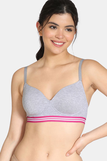 Buy Zivame Disco Padded High Wired 3/4th Coverage Strapless Bra -  Anthracite at Rs.712 online