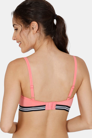 Nidhi Agarwal Ka Sex Photos - Buy Zivame Sporty Twist Padded Non Wired 3/4th Coverage T-Shirt Bra -  Salmon Rose at Rs.450 online | Bra online