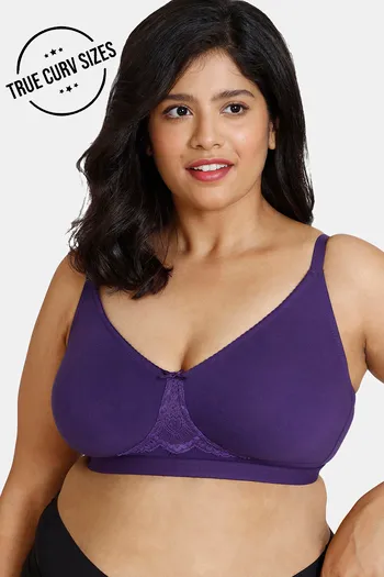Buy Zivame Basics Double Layered Non-Wired 3/4th Coverage Maternity / Nursing  Bra - Purple Passion Online