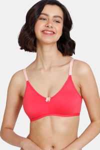 Buy Zivame Beautiful Basics Double Layered Non Wired 3/4th Coverage T-Shirt Bra - Teaberry