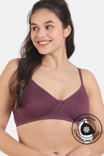 Buy Zivame Double Layered Non Wired Full Coverage Mastectomy Bra - Fig at  Rs.999 online