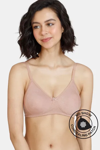 Buy Zivame Conceal Petals Double Layered Non Wired 3/4Th Coverage T-Shirt Bra - Roebuck