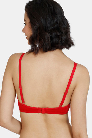 Buy Zivame Basics Double Layered Non Wired 3/4Th Coverage Bra - Barbados  Cherry online