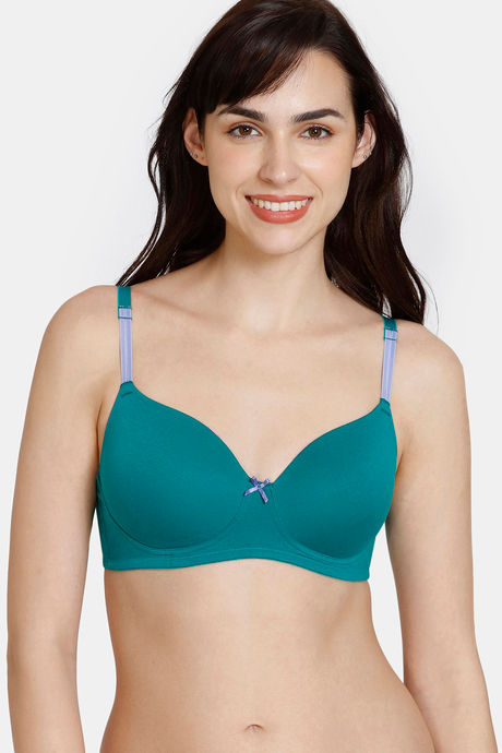 Buy Zivame Beautiful Basics Padded Non Wired 3/4th Coverage T-Shirt Bra -  Sunshine at Rs.450 online