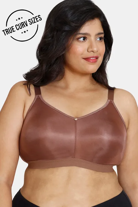 Buy Zivame True Curv Double Layered Non Wired Full Coverage Minimiser Bra -  Sundried Tomato at Rs.959 online