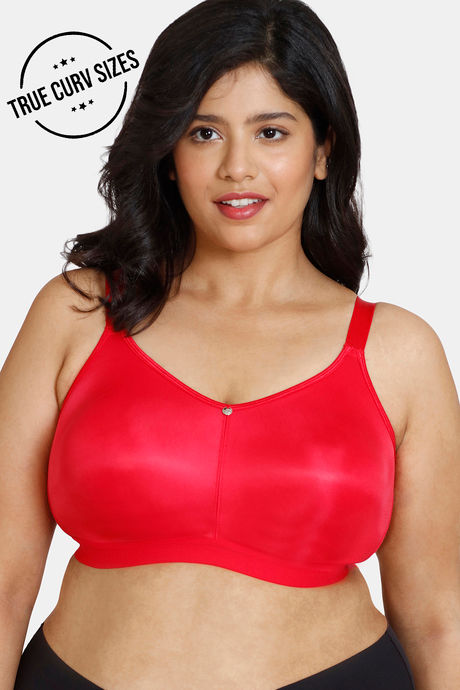 Zivame True Curv Double Layered Non Wired Full Coverage Minimiser Bra - Pink
