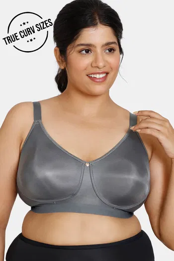 Buy Zivame True Curv Beautiful Basics Double Layered Non Wired Full  Coverage Super Support Bra - Lava Smoke at Rs.763 online