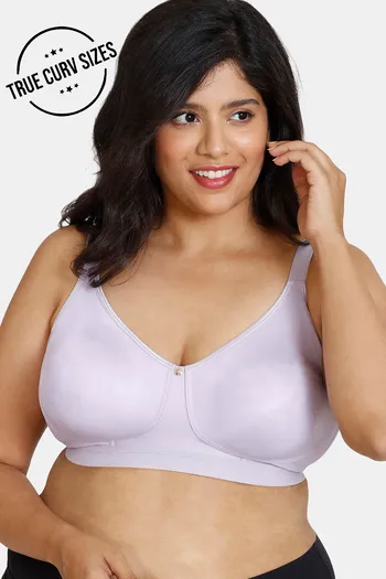 Buy Zivame True Curv Beautiful Basics Double Layered Non Wired Full Coverage Super Support Bra - Pastel Lilac