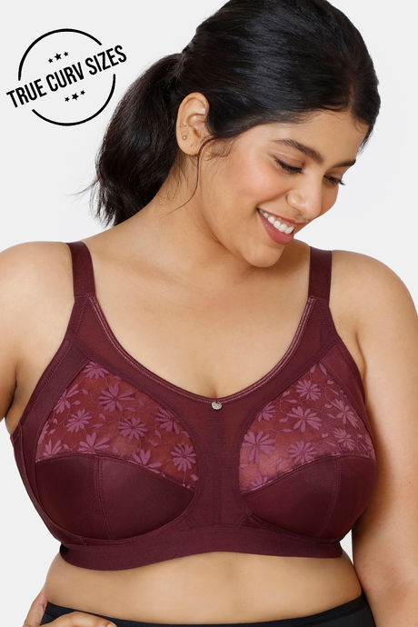 Zivame True Curv Beautiful Basics Double Layered Non Wired Full Coverage  Super Support Bra - Fig