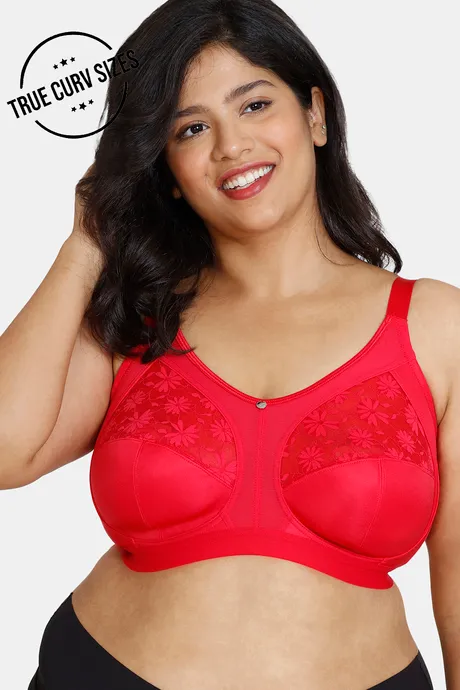 Buy Zivame True Curv Double Layered Non Wired Full Coverage Super Support  Bra - Ibis Rose online