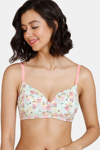 Buy Rosaline Padded Wired 3/4th Coverage Push-Up Bra - Poppy Red at Rs.519  online