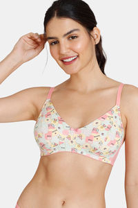 Buy Zivame Comikart Double Layered Non Wired 3/4th Coverage T-Shirt Bra - Flamingo Pink
