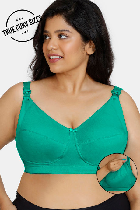 Buy Zivame True Curv Maternity Double Layered Non Wired Full Coverage  Maternity / Nursing Bra - Billiard at Rs.699 online