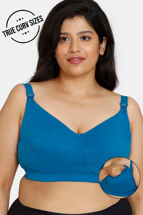 Buy Zivame Double Layered Non Wired 3/4th Coverage Maternity / Nursing Bra  - Petunia at Rs.599 online