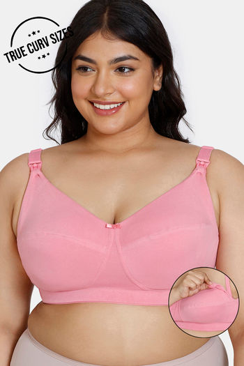 Buy Zivame True Curv Maternity Double Layered Non Wired Full Coverage  Maternity / Nursing Bra - Wild Rose at Rs.500 online