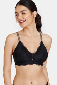 Buy Zivame Disco Padded Non Wired 3/4th Coverage T-Shirt Bra - Anthracite
