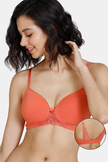Buy Rosaline Padded Non-Wired 3/4th Coverage T-Shirt Bra - Patina Green at  Rs.280 online