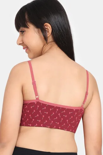 Buy Zivame Girls Double Layered Non Wired Full Coverage Bralette - Lolipop  Maroon at Rs.274 online