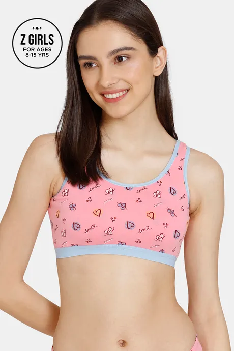 Buy Zivame Girls Double Layered Non Wired Full Coverage Bralette - Love Pink  at Rs.274 online