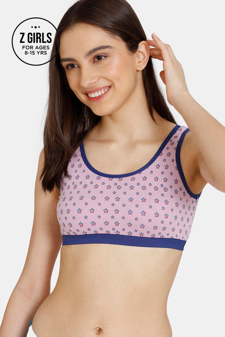 Buy Rosaline Girls Double Layered Non Wired 3/4th Coverage Bralette With  Elastic Strap - Festival Fuchsia at Rs.190 online