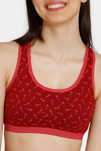 Buy Zivame Girls Double Layered Non Wired Full Coverage Bralette - Lolipop  Maroon at Rs.302 online