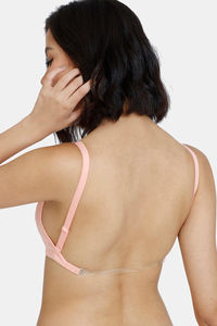 Buy Zivame Beautiful Basics Double Layered Non-Wired 3/4th Coverage Backless Bra - Peach Pearl