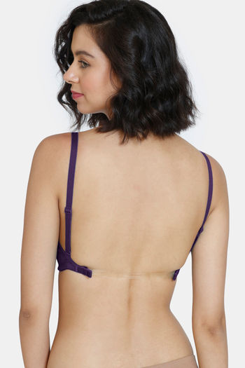 Buy Zivame Beautiful Basics Double Layered Non Wired 3/4th Coverage Backless Bra - Crown Jewel