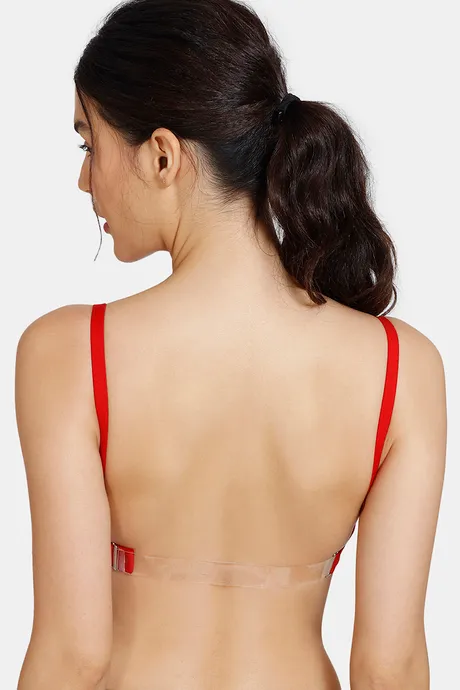 Zivame Beautiful Basics Double Layered Non Wired Full Coverage Backless Bra  - Deep Cobalt