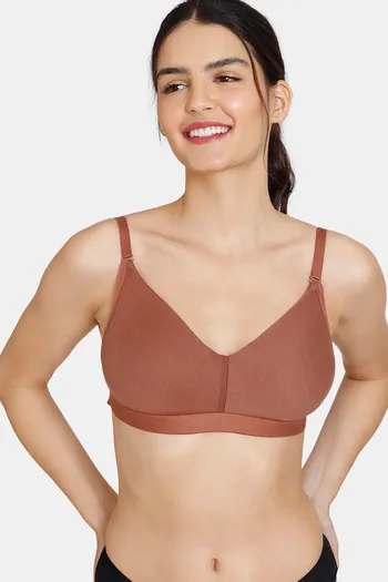 Zivame Beautiful Basics Double Layered Non Wired Full Coverage Backless Bra  - Peppermint
