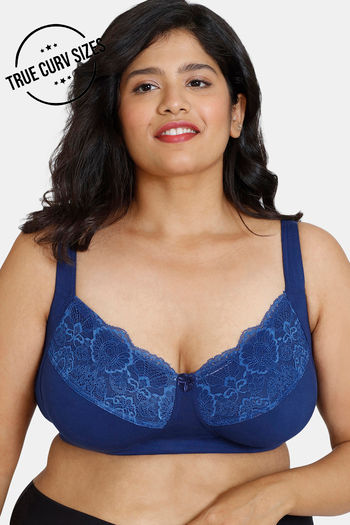 Blue Supportive Plus Size Bras For Women