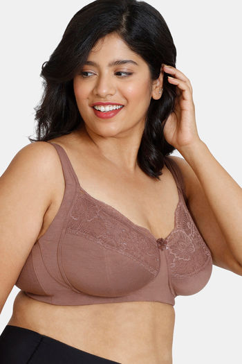Buy Zivame True Curv Beautiful Basics Double Layered Non Wired Full  Coverage Super Support Bra - Nutmeg at Rs.438 online