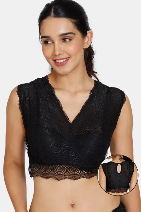 Buy Zivame Padded Wired Full Coverage Blouse Bra - Anthracite at Rs.698  online
