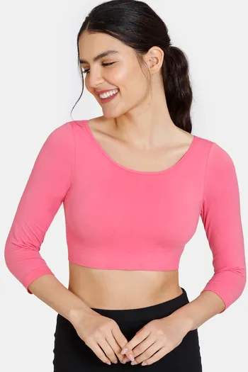 Buy Zivame Double Layered Non Wired Full Coverage Blouse Bra With Removable Cookies - Hot Pink