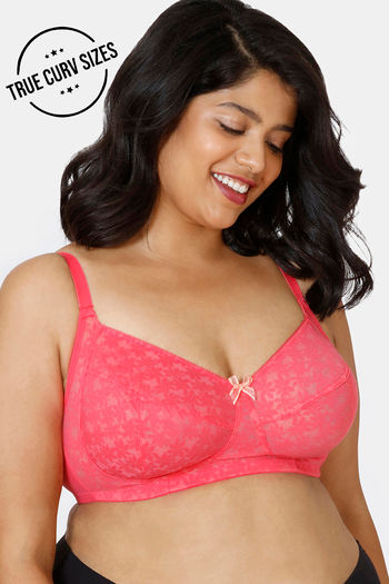 Buy Zivame True Curv Wildberry Fling Double Layered Non Wired Full Coverage Super Support Bra - Rouge Red