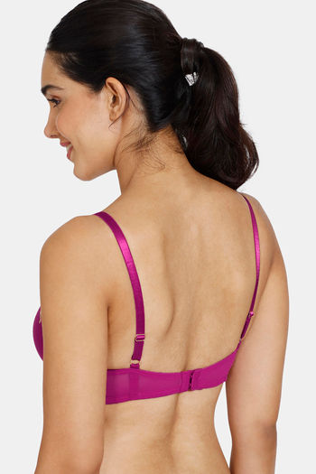 Buy Zivame Desert Rose Padded Non Wired 3/4th Coverage Lace Bra - Festival  Fuchsia at Rs.673 online