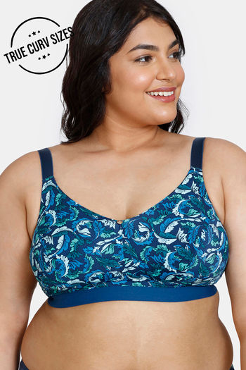 Buy Zivame Plush Mystique Lightly Lined Non Wired 3/4th Coverage Super Support Bra - Gibraltar Sea