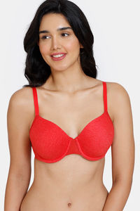Buy SOIE Women Full Coverage Nylon Spandex Padded Non Wired T Shirt Bra,  Cloud, 30B at
