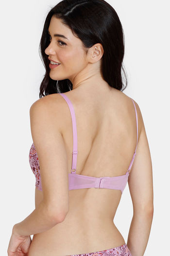 Buy Zivame Delicate Summer Lace Demi Coverage Bra-Pink at Rs.895 online
