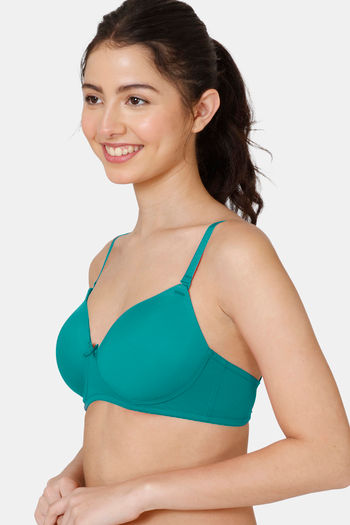 Buy Zivame Beautiful Basics Padded Non Wired 3/4th Coverage T-Shirt Bra -  Black Online at Best Prices in India - JioMart.