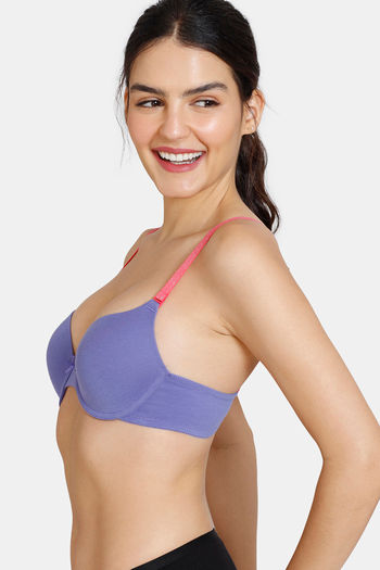 Buy Zivame Rhapsody Of Blue Push-Up Wired Medium Coverage Bra - French Blue  at Rs.500 online