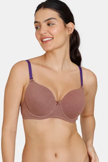 Buy Precieux de Zivame Diamante Strap Shimmer Cup Padded Wired Bra-Grey at  Rs.1219 online