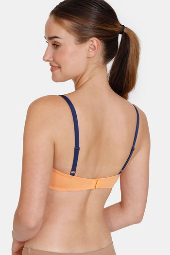 Buy Zivame Beautiful Basics Padded Non Wired 3/4th Coverage Backless Bra -  Mock Orange at Rs.500 online